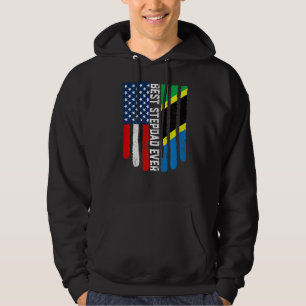 Moletom Bandeira Americana e Tanzânia Melhor Stepdad Ever 