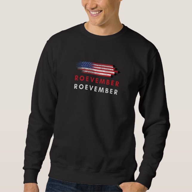 Moletom Bandeira Americana Groovy Roevember Pro Roe Femini (Frente)
