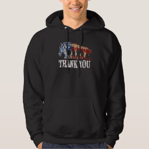 Moletom Bandeira Americana Obrigado Veteranos Orgulhosos V