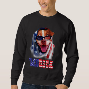 Moletom Bandeira Americana Pitbull 4 De Julho Cão Pai Pitb