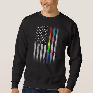 Moletom Bandeira Americana Rainbow Homossexual Rights LGBT