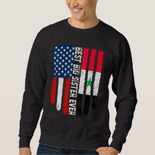 Moletom Bandeira Americana Síria Melhor Irmã Já Fami