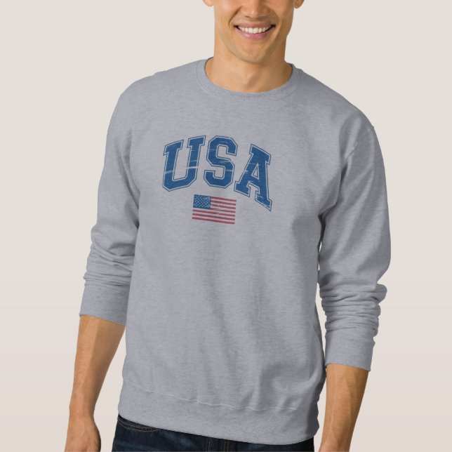Moletom Bandeira Americana Varsity USA (Frente)