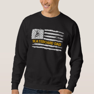 Moletom Bandeira Americana Vintage Orgulhoso Pai Skatista 