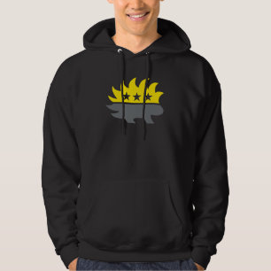 Moletom bandeira Ancap logotipo de porco-espinho logotipo
