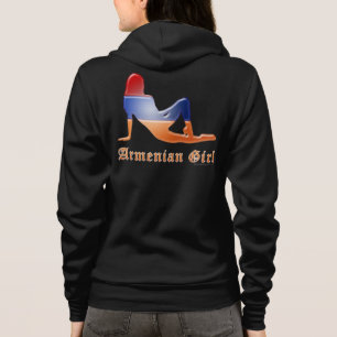Moletom Bandeira arménia da silhueta da menina