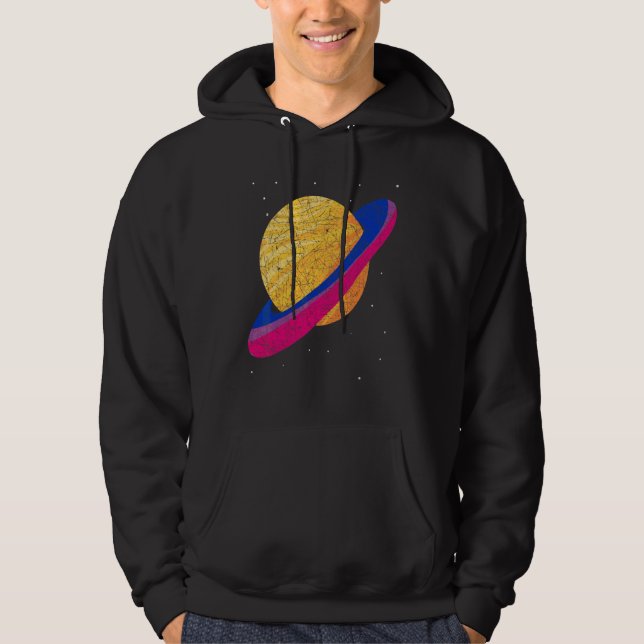 Moletom Bandeira bissexual Queer Saturn Bi Pride Lgbt Bise (Frente)