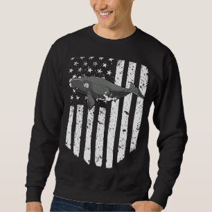 Moletom Bandeira Branca Americana do Sul da Baleia Direita
