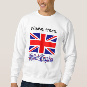 Moletom Bandeira Britânica do Reino Unido Personalização P