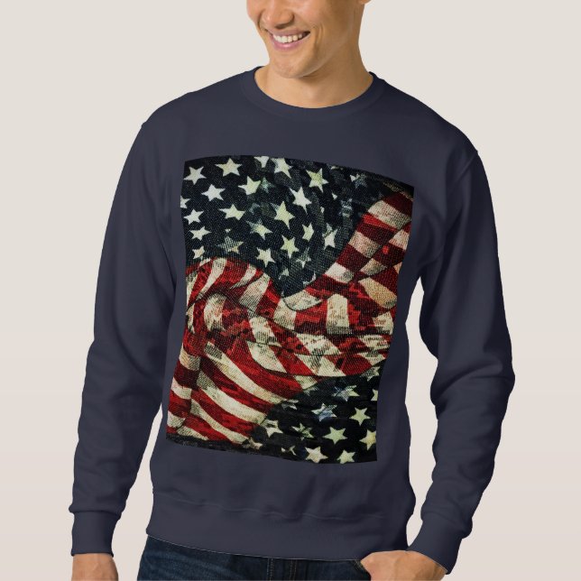 Moletom Bandeira-Camuflagem americana por Shirley Taylor (Frente)