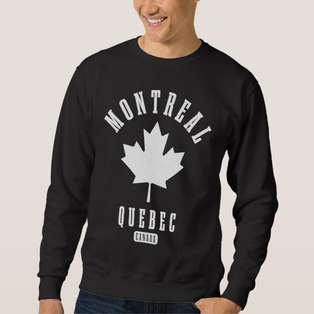 Moletom Bandeira Canadense Orgulho Vintage Montreal Quebec (Frente)