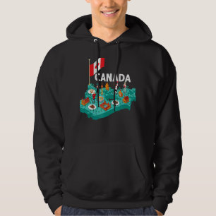 Moletom Bandeira Canadiana no Canadá Mapeamento Nacional d
