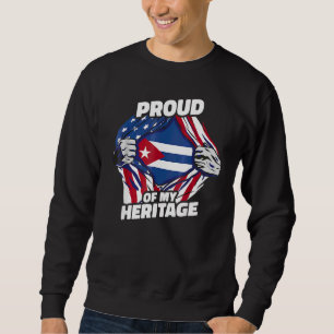 Moletom Bandeira Cubana Americana Orgulha-Se Do Meu Patrim
