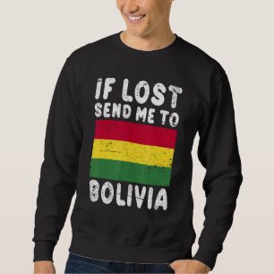 Moletom Bandeira da Bolívia Lembrança Se perdida envie-me