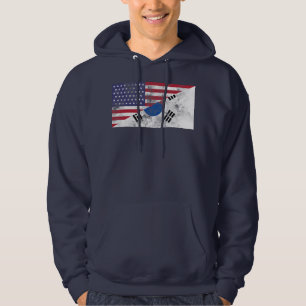 Moletom Bandeira da Coreia do Sul e dos Estados Unidos Ami