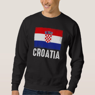 Moletom Bandeira da Croácia Futebol Vintage Fã Time de Fut