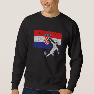Moletom Bandeira da Croácia, Vintage - Prêmio em Descanso