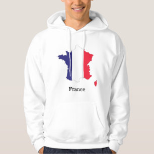 Moletom Bandeira da França no Design de Souvenir de Mapa