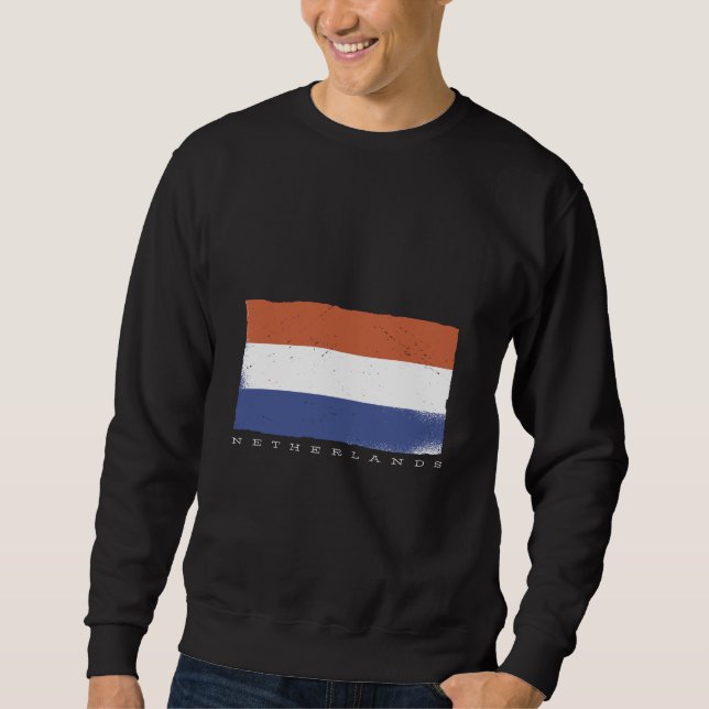 Moletom Bandeira da Holanda com Texto dos Países Baixos (Frente)