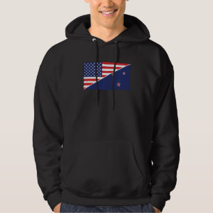 Moletom Bandeira Da Nova Zelândia E Bandeira Dos Eua Ances