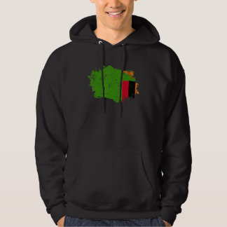 Moletom Bandeira da Zâmbia Grunge Bandeira País Zâmbia
