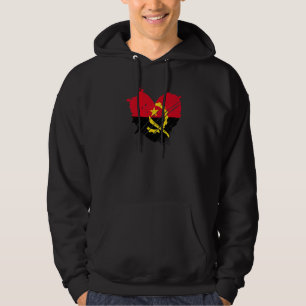Moletom Bandeira de Angola Eu amo Angola Está no meu DNA