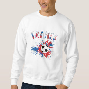 Moletom Bandeira de Grunge da Bola de Futebol da França