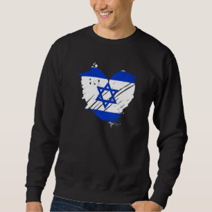 Moletom Bandeira de Israel Eu amo Israel Está no meu DNA