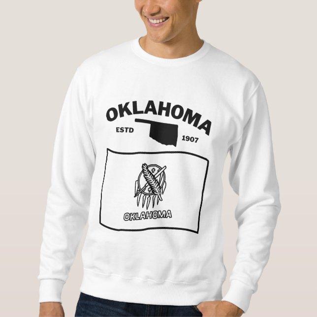 Moletom bandeira de Oklahoma EUA (Frente)