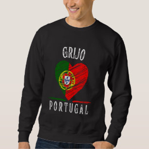 Moletom Bandeira de Portugal Coração Cidade Grijo