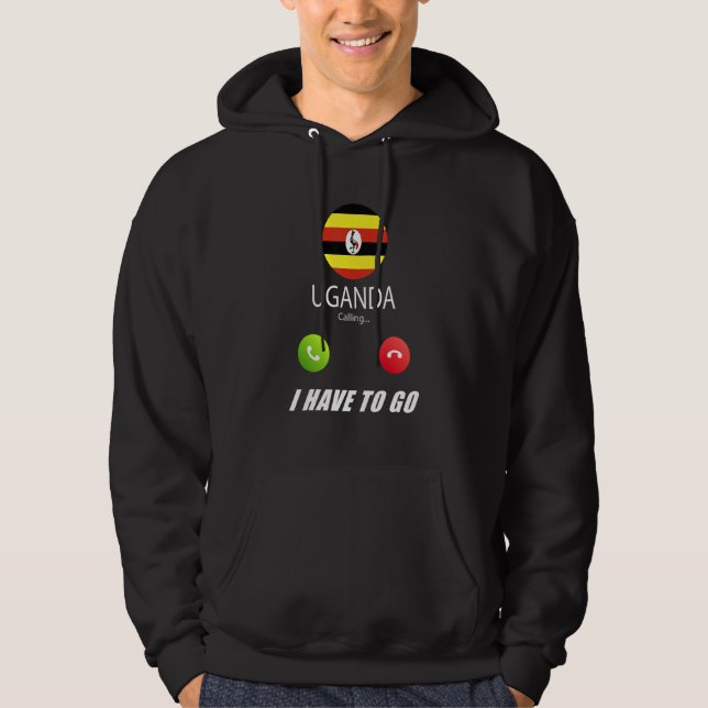 Moletom Bandeira de Uganda Souvenir Uganda Está Chamando E (Frente)