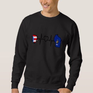 Moletom Bandeira de Wisconsin Porto-Riquenha Batimento c