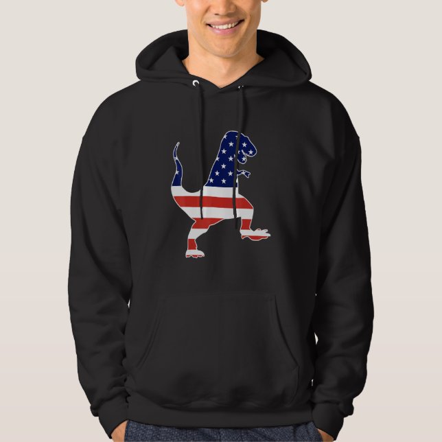Moletom Bandeira do Dino Cool Rex Americano Celebração da  (Frente)
