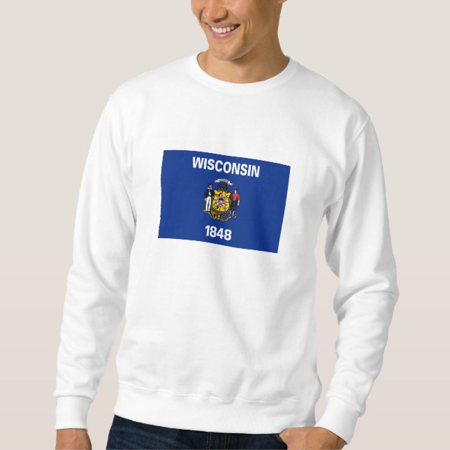Moletom Bandeira do Estado de Wisconsin (Frente)