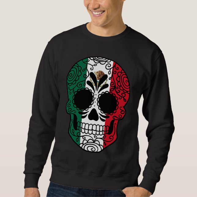Moletom Bandeira do México  Caveira de Açúcar Mexicano (Frente)