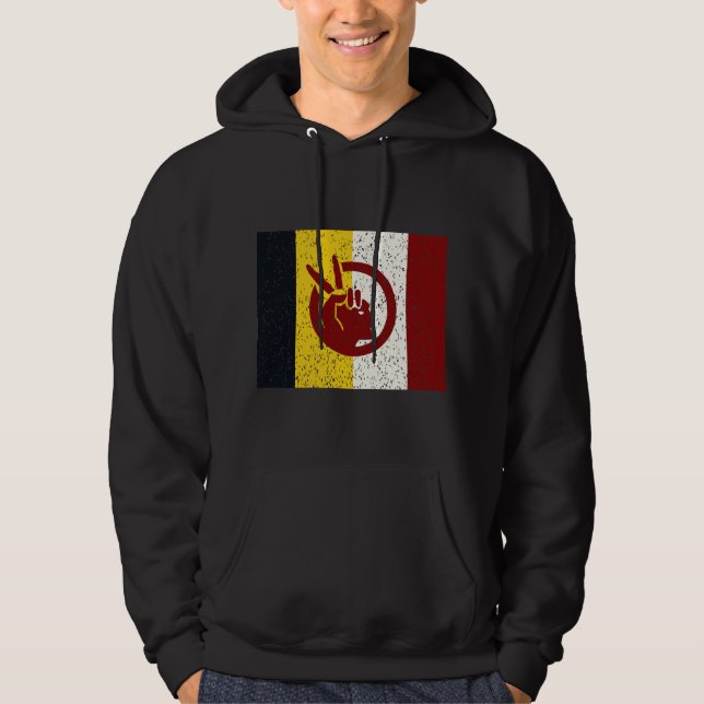 Moletom bandeira do Movimento Indígena Americano (Frente)