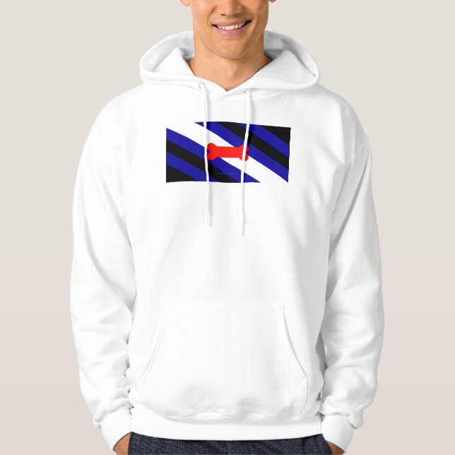 Moletom Bandeira do orgulho canino da SlipperyJoe expressa (Frente)