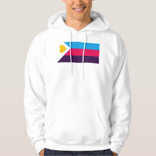 Moletom Bandeira do orgulho da poliamoria tricolor do Slip