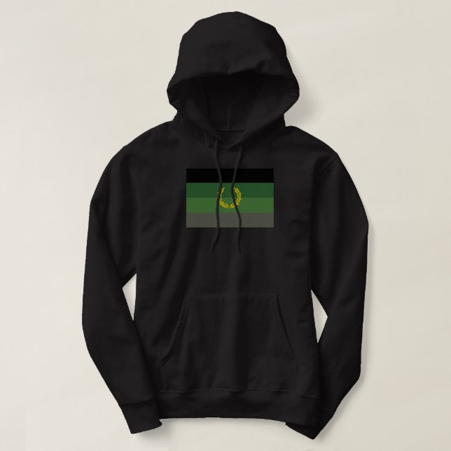 Moletom Bandeira do Orgulho do Uniforme Militar (Frente do Design)