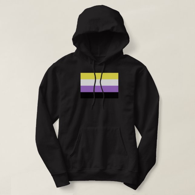 Moletom Bandeira do Orgulho Não Binário (Frente do Design)