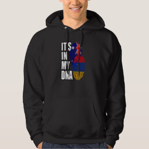 Moletom Bandeira do Patrimônio de DNA Misto Armênio e Aust
