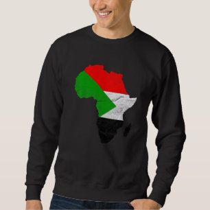 Moletom Bandeira do Sudão Silhueta do Continente Africano 