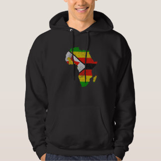 Moletom Bandeira do Zimbábue Silhueta do Continente Africa