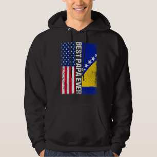 Moletom Bandeira dos Estados Unidos e bandeira da Bósnia e
