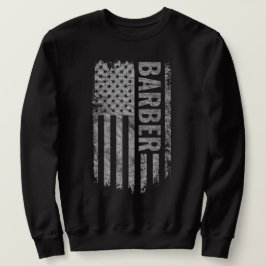 Moletom Bandeira dos EUA com design desgastado para barbei