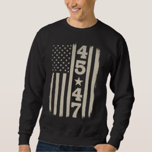 Moletom Bandeira EUA Vintage 45 47 Trump 47º Presidente