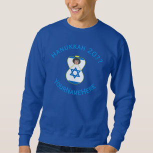 Moletom Bandeira israelense de Hanukkah Anjo Azul Personal