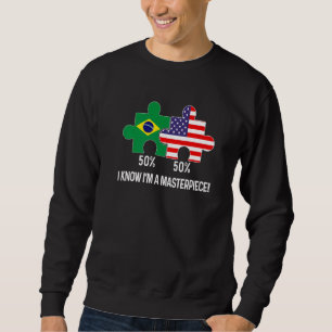 Moletom Bandeira meio brasileira meio americana combinada