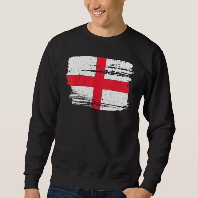 Moletom Bandeira Nacional da Inglaterra Vintage Danificada (Frente)