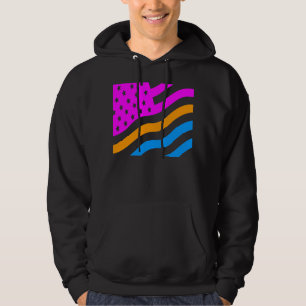 Moletom BANDEIRA NEON RETRÔ DOS EUA COREY TIGER '80s